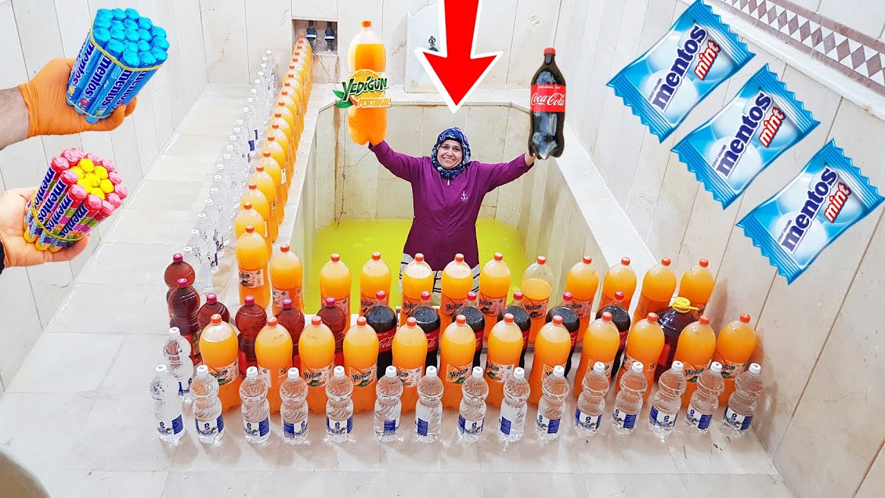EXPERİMENT: BIG YEDİGÜN and MENTOS -  MİRİNDA - COLA !!!!!!