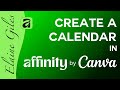 Create A Calendar In Affinity By Canva 