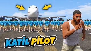 100 People Can Stop Plane ? Killer Pilot  GTA 5 MODS