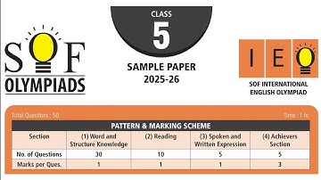 IEO English Olympiad Class 5 Sample Paper 2025-26