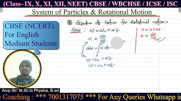 Equations of Motion for rotational motion and derivations / rpm rps / From the Basics ARUP SHIT Sir