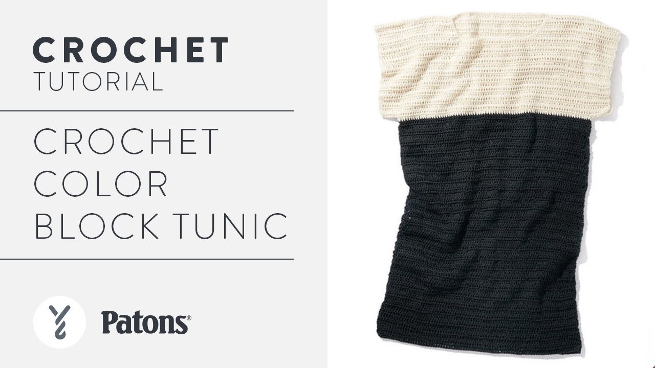 Crochet Color Block Tunic - YouTube
