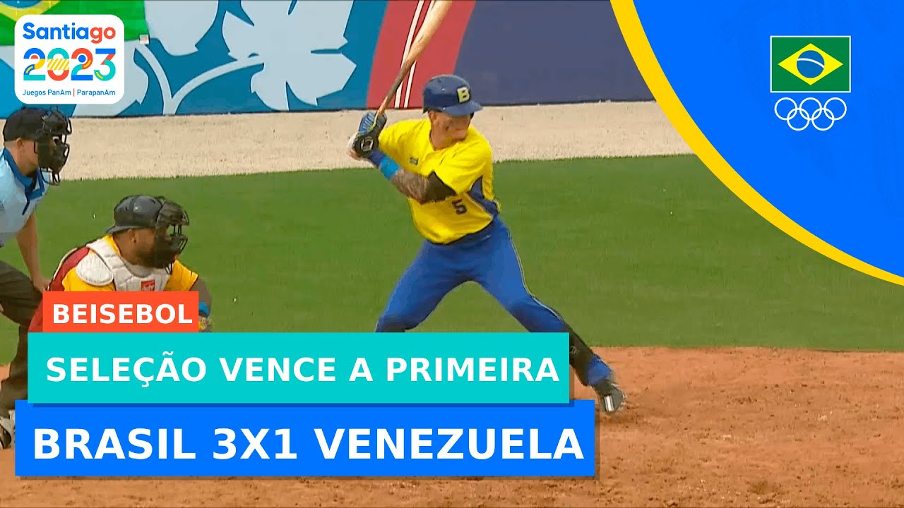 Brasil surpreende e bate Venezuela na estreia no beisebol no Pan