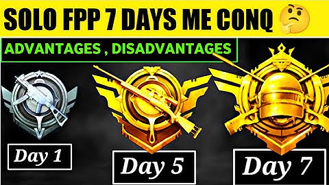 Solo fpp me 7 days me Conqueror kaise kare | solo fpp rank pushing tips | solo fpp conqueror tips