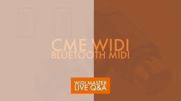 #REAP S01E01 Live Q&A WIDI Master - Bluetooth MIDI Latency, Jitter, Master Slave Central Role