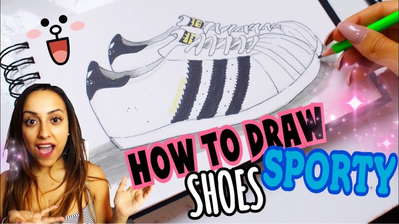 SUPER EASY!! HOW TO DRAW - SPORTY SHOES (STEP by STEP) - YouTube