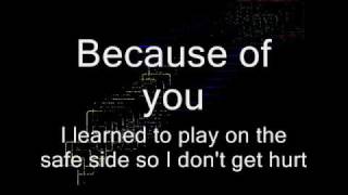 Because Of You - Kelly Clarkson // with Lyrics (Sing Along) for two People!