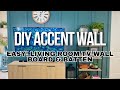 Diy living room accent wall  easy board  batten tv wall