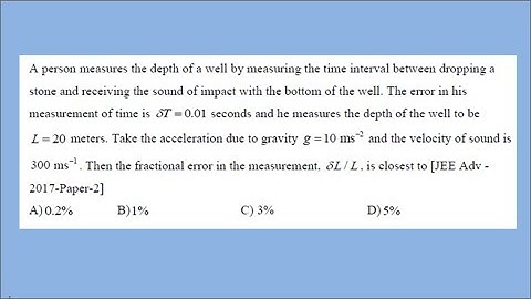 Units, Dimensions and Errors II JEE Advanced 2017 Paper 2 II Previous JEE Advanced Chapter wise II