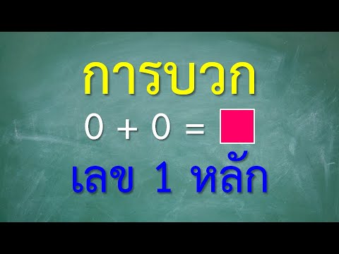 คณิตศาสตร์พื้นฐาน การบวกตัวเลข 1 หลัก_ครูบุ๋ม