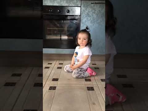 Little Girl Pretends to be Dog and Licks the Floor - 1119977