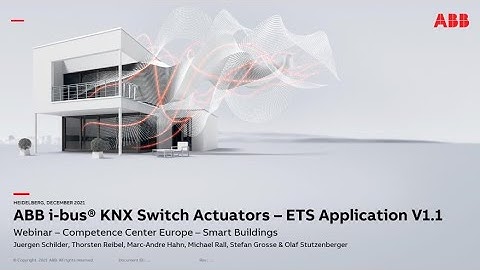 Webinar about ABB i-bus KNX Switch Actuators with ETS Application V1.1