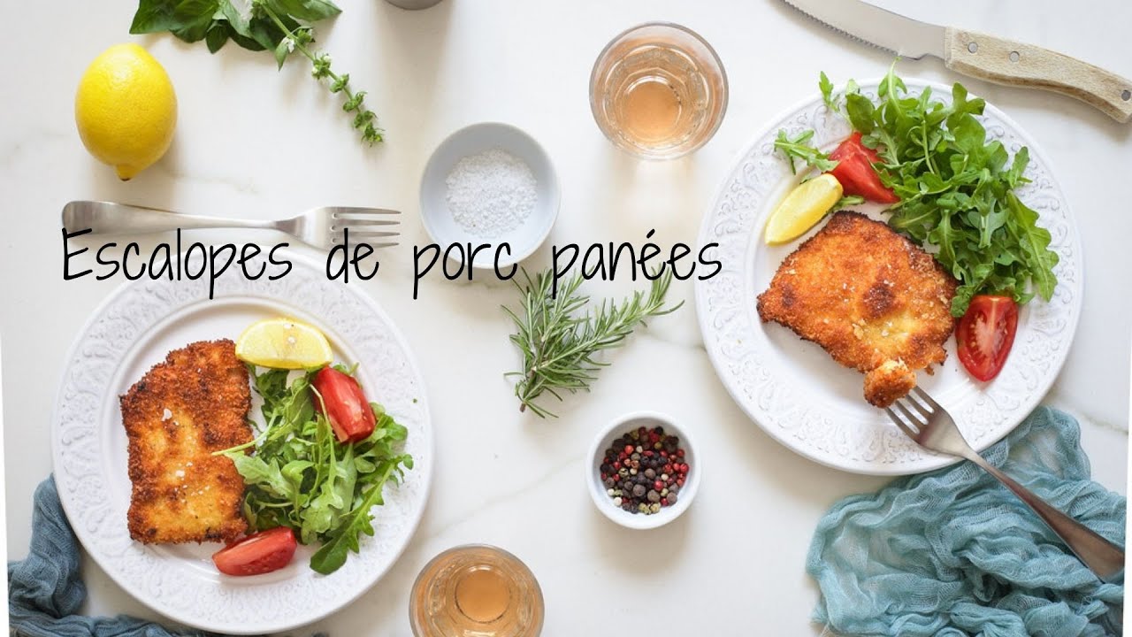 Escalopes de porc panées, la recette idéale ! :-) - YouTube
