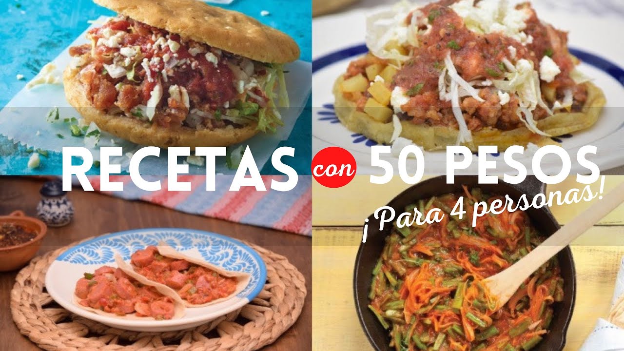 4 recetas para armar menú semanal con 50 pesos | Comida con 50 pesos