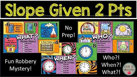 Slope Given Two Points Detective PowerPoint Activity