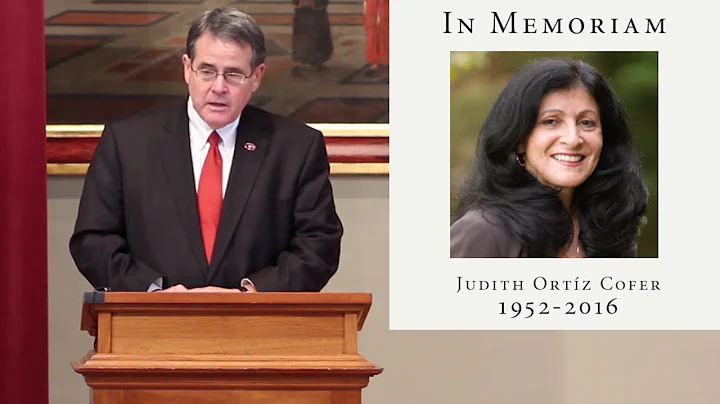 Judith Ortiz Cofer Memorial at the UGA Chapel: Tri...