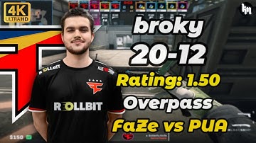 broky (20-12) FaZe vs PUA (Overpass) | StarLadder Budapest Major 2025 #cs2 #broky #faze