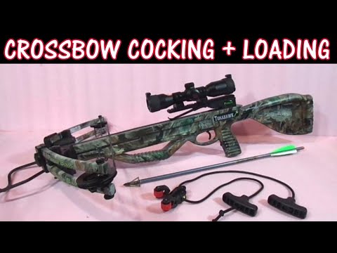 How To Cock And Load A Crossbow - YouTube