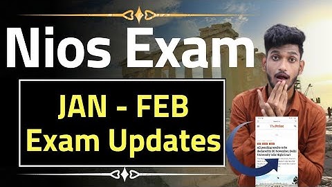Nios Jan - Feb Exam Big Updates 2021 ( October Exam 2020 ) On Demand Examination ||Nios Manish Verma