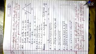 Class 8 Maths ch 21 Extra Practice Perimeter and Area on 7.10.2020