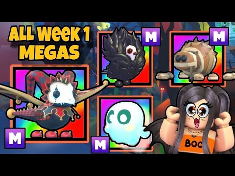I Made EVERY Week 1 MEGA Halloween Pet in Adopt Me 😱🌈👻