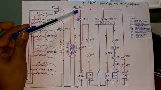 Skm packaged air conditioning units control wiring diagram in Hindi # Part- 1