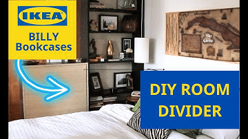 DIY Room Divider Wall for studio apartment: IKEA Billy Bookcase hack