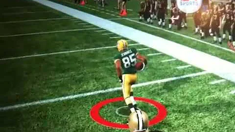 Greg Jennings (Broken Leg) scores on the saints