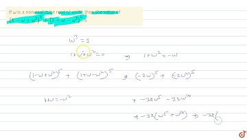 If `omega` is a non-real cube root of unity, then the value of  `(1-omega+omega^2)^5+(1+omega-o...