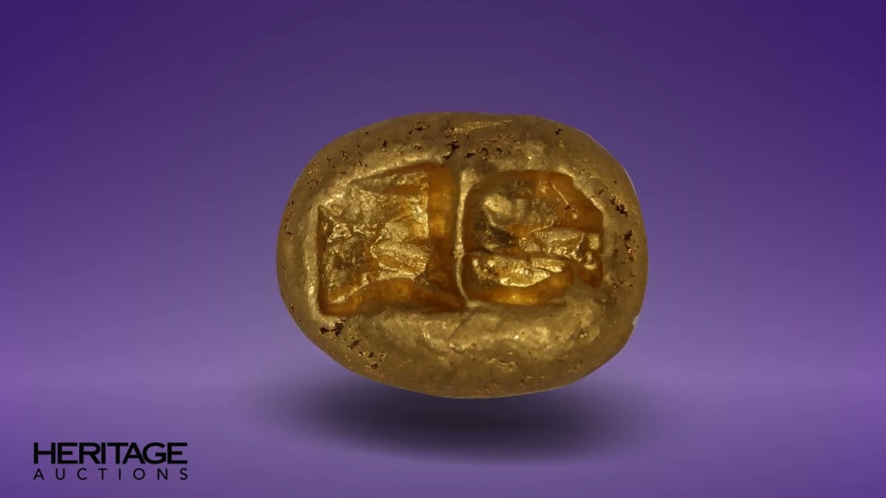 Ancients: LYDIAN KINGDOM. Croesus (561-546 BC). AV stater (17mm, | Lot  #30026 | Heritage Auctions