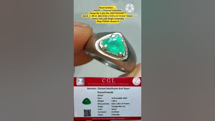 Buat kolektor💛AS253💠Zamrud Colombia,Harga Rp 2 juta Wa ,085792493877,berat ,1,00 ct .dim 8.06 x 5.83