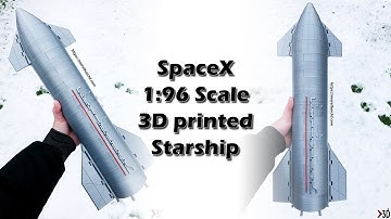 SpaceX’s Starship 1/96 scale 3D printed model
