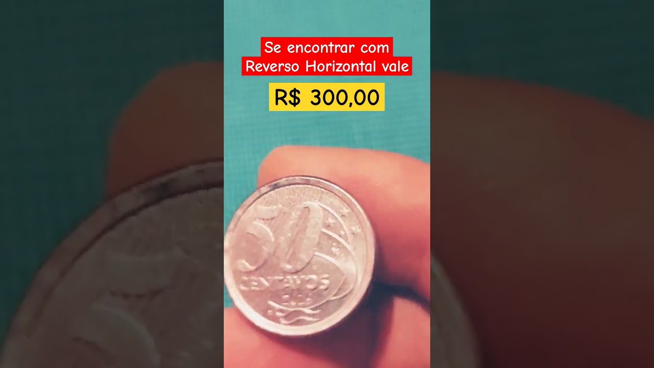 50 CENTAVOS 2019 LETRA "A" Moeda Valiosa com Reverso Horizontal! 