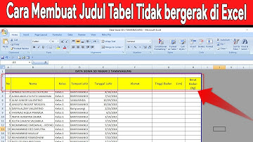 Cara Membuat Judul Tabel di Excel Tidak Bergerak