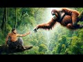 Je grimpe avec les orangsoutans dans la jungle