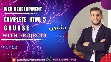Web Development In Pashto | Lec 08 | Marquee tag In HTML | HTML5 Full Course In Pashto | Sahirullah