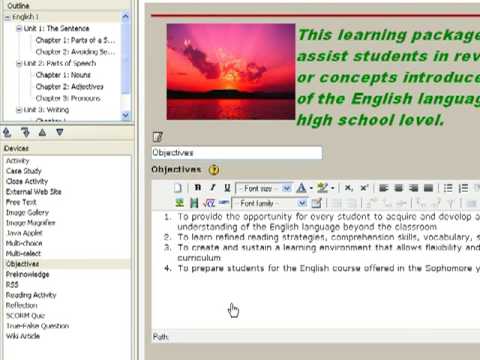 ExeLearning Objectives