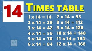 14 Times Table | Multiplication Table of 14 | Learn By Heart