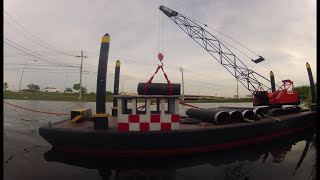 Model Crane on Barge - Radio Control Model Plans