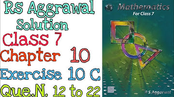 Rs Aggarwal class 7 Exercise 10C Question number 12 to 22 | Percentage | MD Sir