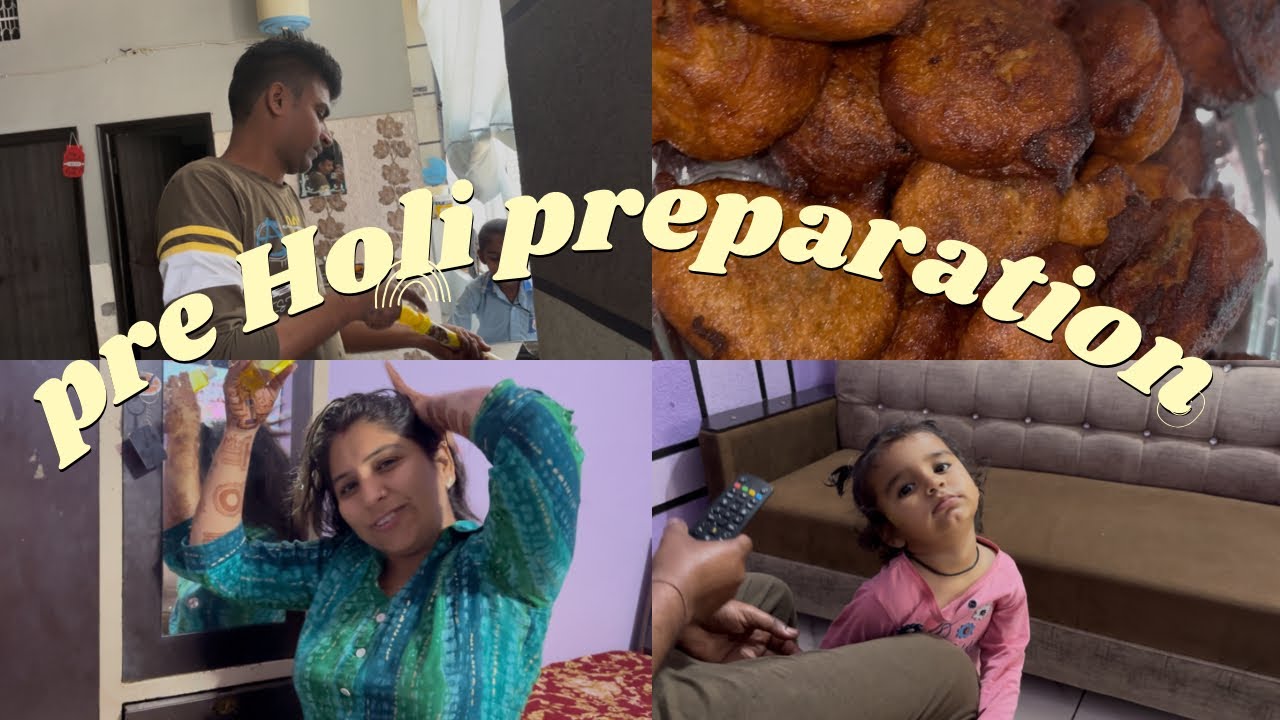 होली से पहले की त्यारियाँ || baccho ko mile holi gift 🎁 || day -24 @rmgvlogs9086 
