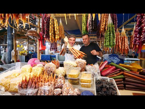 Georgian STREET FOOD at Telavi Bazaar - Market Tour + Cheese Factory | Telavi, Georgia