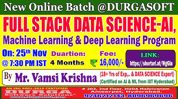 FULL STACK DATA SCIENCE Online Training @ DURGASOFT