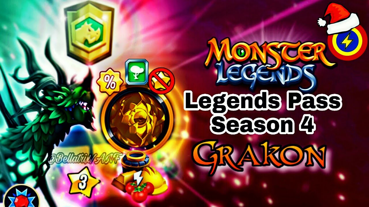 Monster Legends Grakon Skills And All Moves |Legends Pass Season 4|