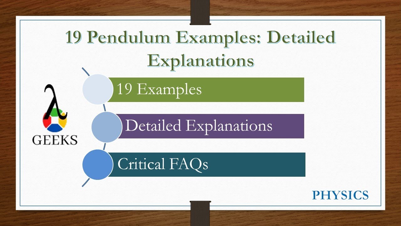19 Pendulum Examples Detailed Explanations - YouTube
