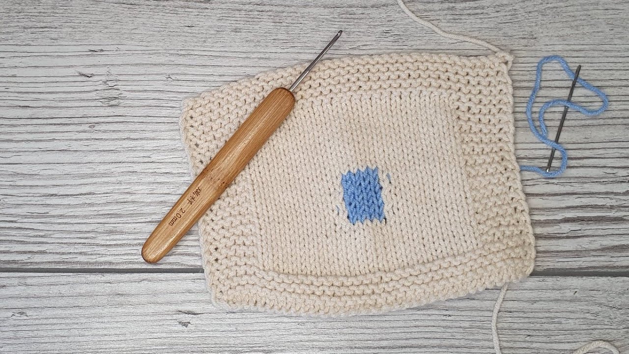 How to sew a hole in a knitted product? Как ЗАШИТЬ/ЗАЛАТАТЬ дырку на