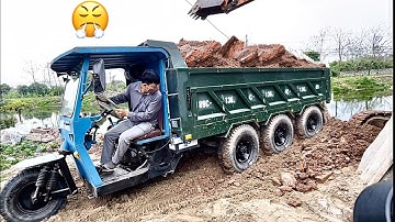 3 xe công nông khủng chở đất cực mạnh | máy múc Dosan | Homemade truck carrying soil is very strong
