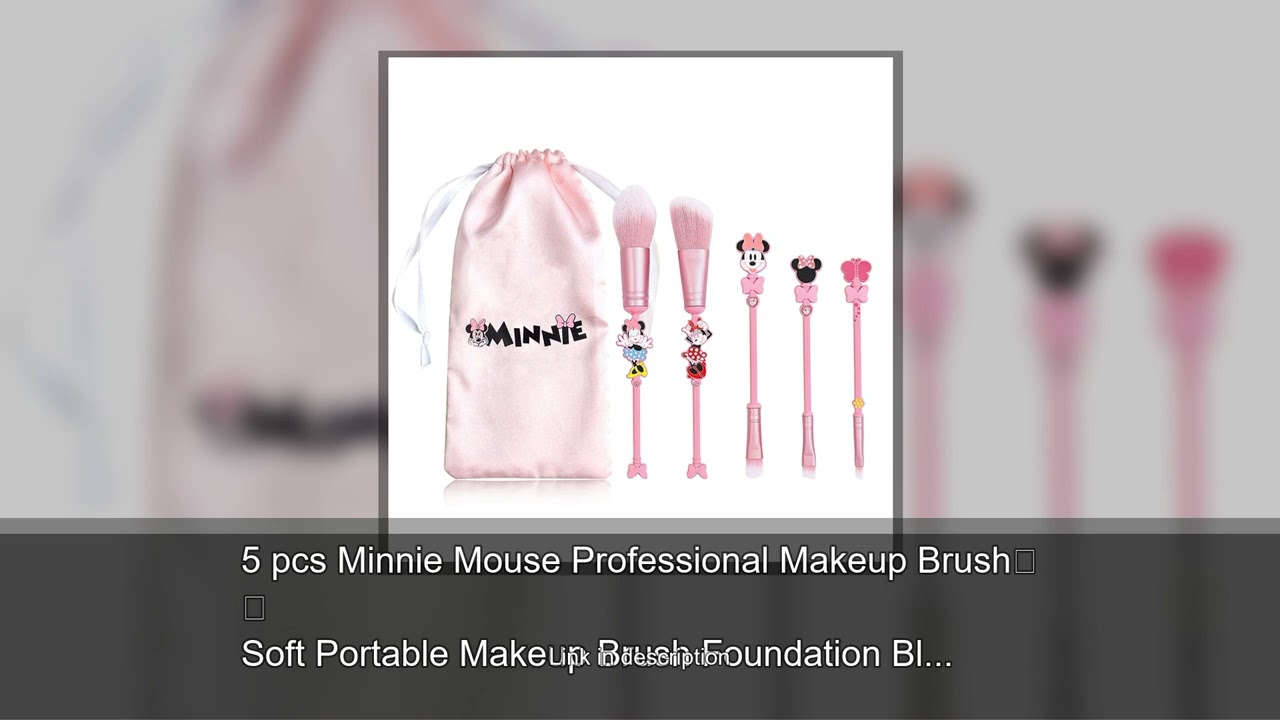 5 pcs Minnie Mouse Professional Makeup Brush Soft Portable Makeup Brush Foundation Blush Powder