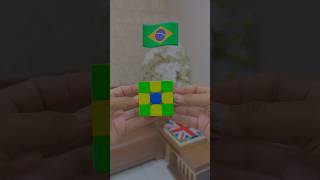 Japan Brazil Canada Philippines Flags with Rubik’s Cube #shorts #rubikscube