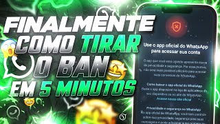 COMO VOLTAR USAR WHATSAPP MOD (Use o App oficial do WHATSAPP para acessar sua CONTA (RESOLVIDO) 2024